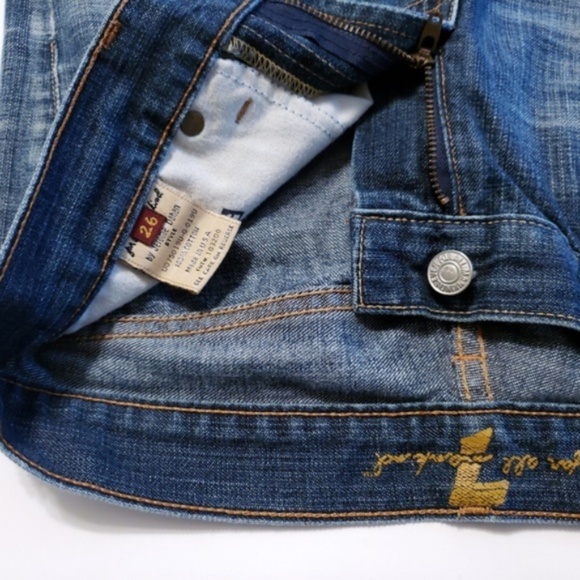 7 for all Mankind BOOT CUT Faded Dark Jeans 26 - Picture 8 of 8